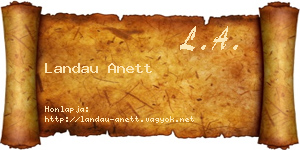 Landau Anett névjegykártya